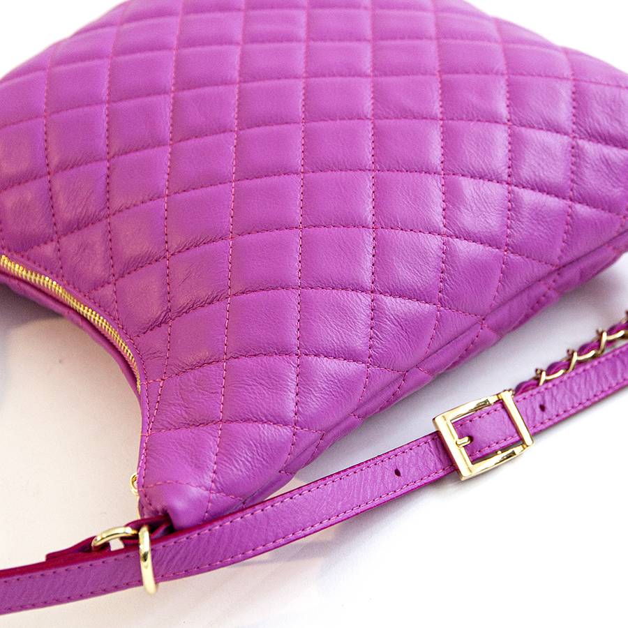 Laura Di Maggio ISABEL – Zaino/borsa in nappa trapuntata fuxia Nuovo