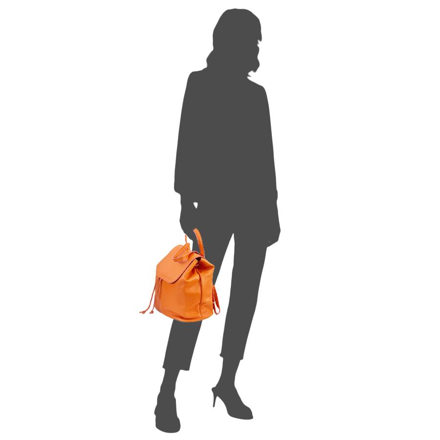 Laura Di Maggio LEIDA – Zaino in pelle dollaro arancio Qualità