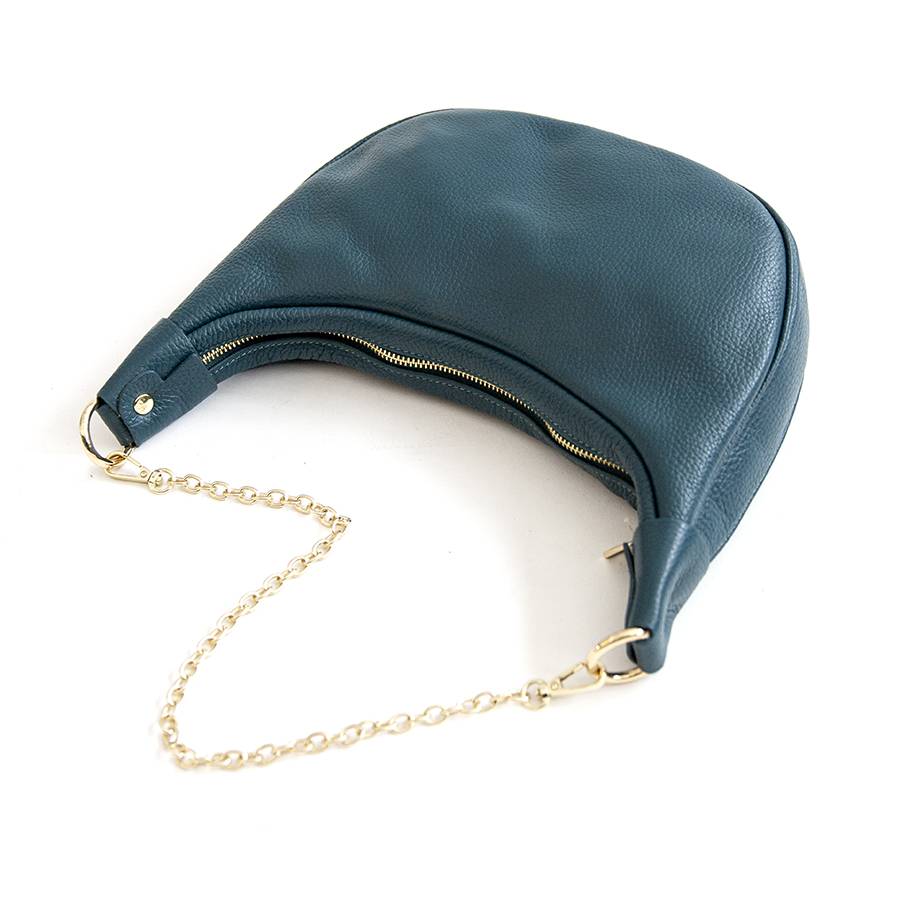 Laura Di Maggio MOON – Borsa a spalla in pelle petrolio Online