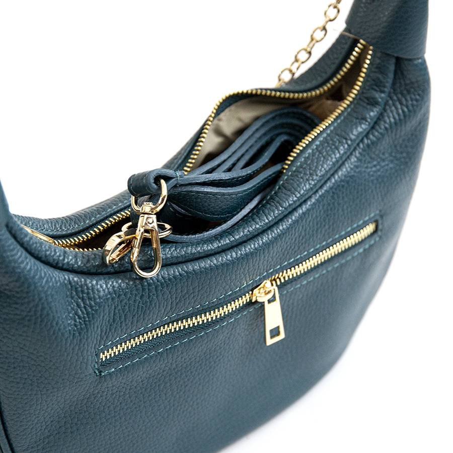 Laura Di Maggio MOON – Borsa a spalla in pelle petrolio Online