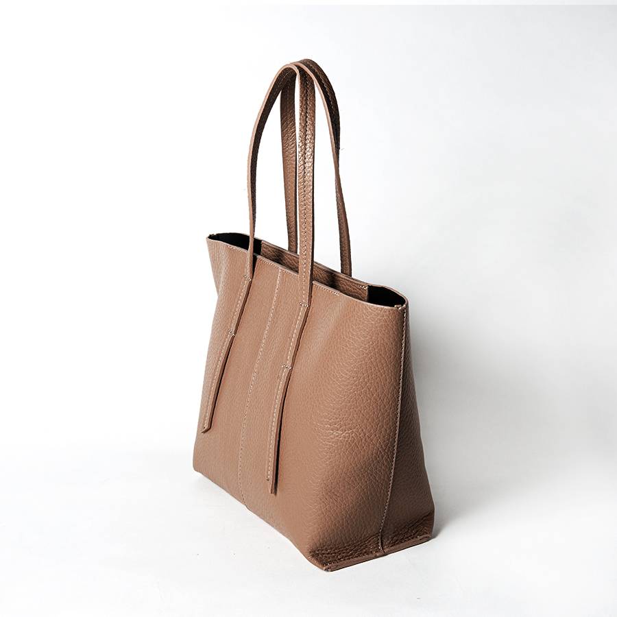 Laura Di Maggio MARGÒ Small – Shopper in pelle dollaro color bruciato Vendite Flash