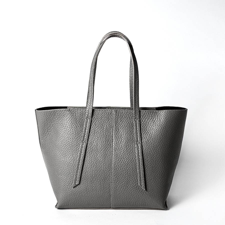 Laura Di Maggio MARGÒ Small – Shopper in pelle dollaro grigia