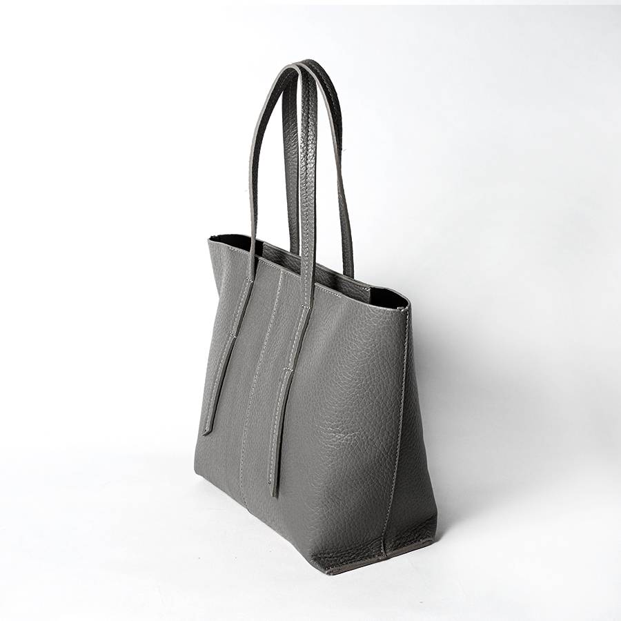 Laura Di Maggio MARGÒ Small – Shopper in pelle dollaro grigia Negozio
