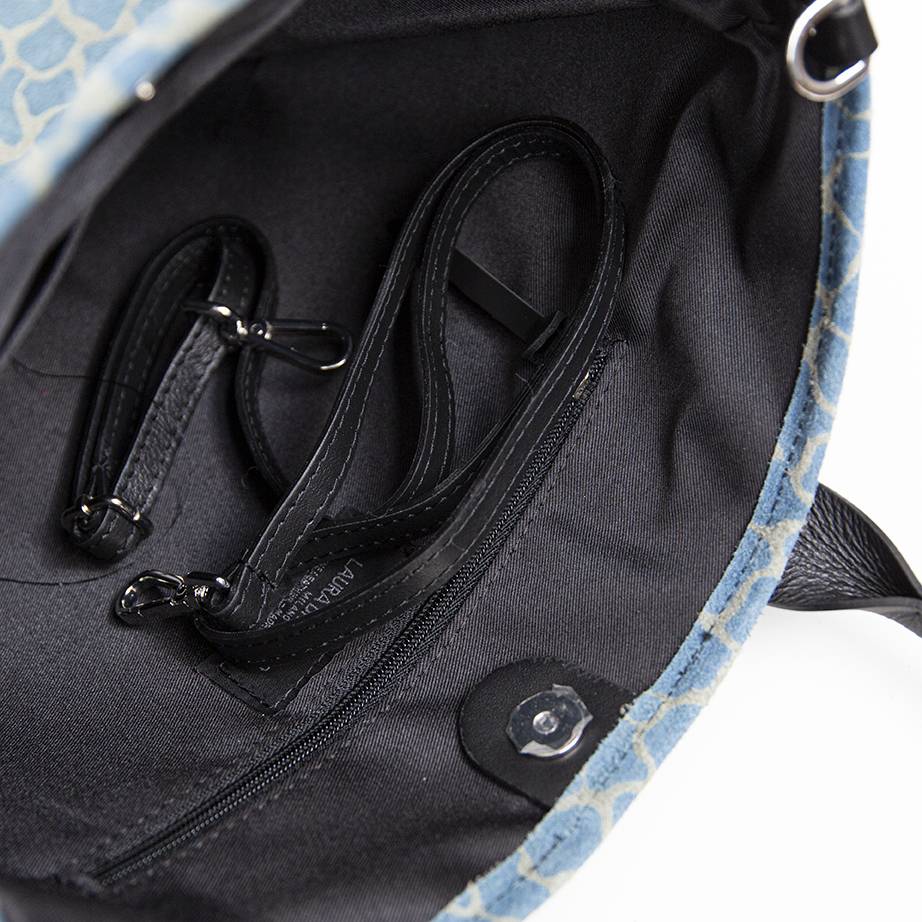 Laura Di Maggio JENNY – Borsa in camoscio stampa giraffa avio Spedizione Gratuita