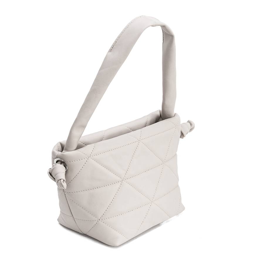 Laura Di Maggio RITA – borsa in pelle soft trapuntato latte Soddisfazione Garantita