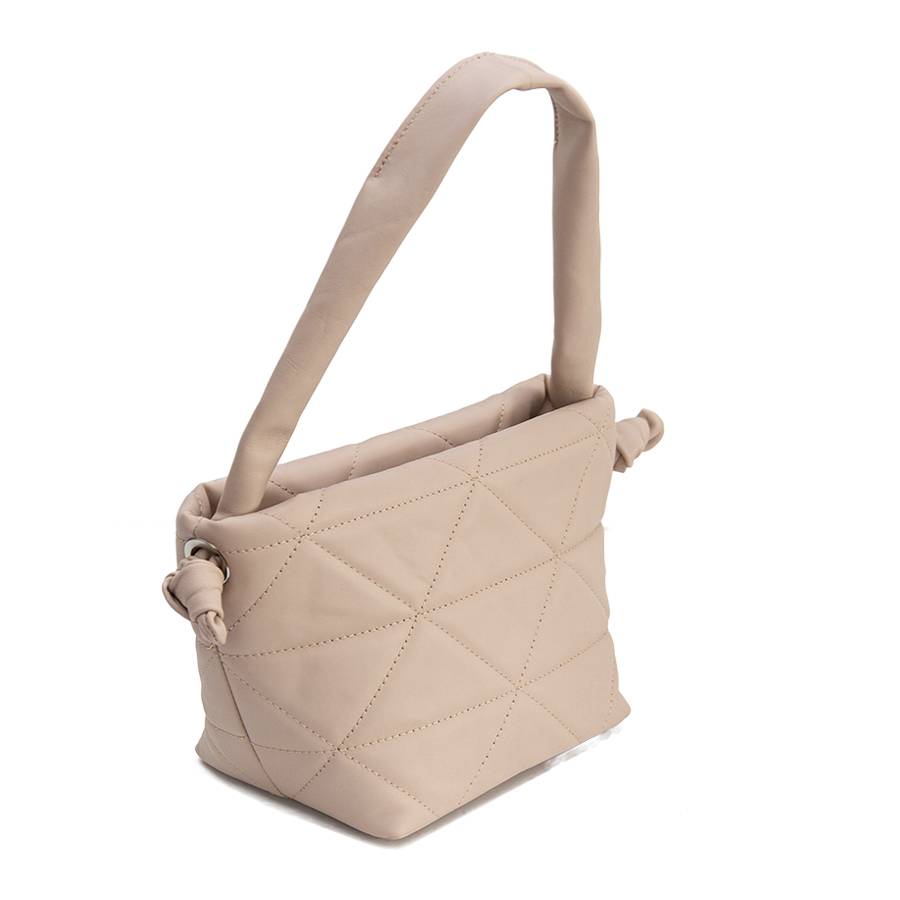 Laura Di Maggio RITA – borsa in pelle soft trapuntato cipria Qualità Garantita