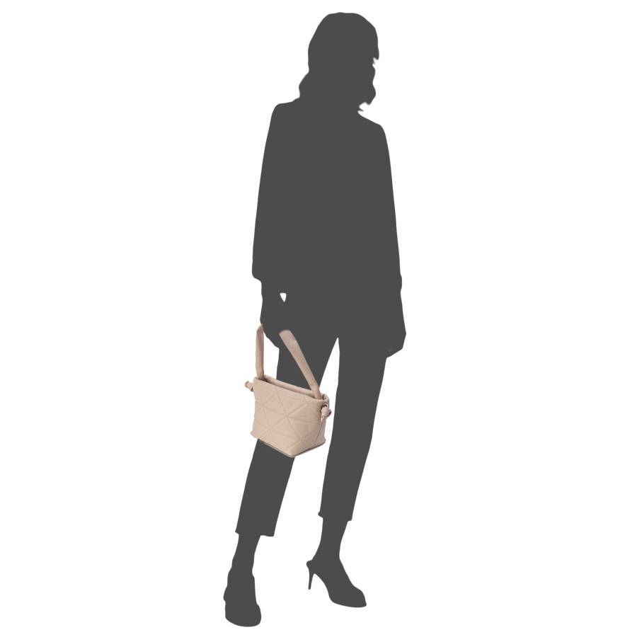 Laura Di Maggio RITA – borsa in pelle soft trapuntato cipria Qualità Garantita