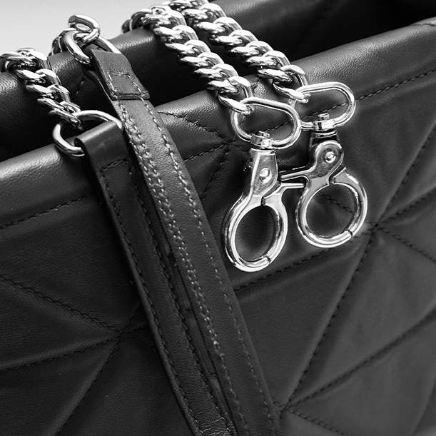Laura Di Maggio RITA – borsa in pelle soft trapuntato nero Offerta Giorno del Papà