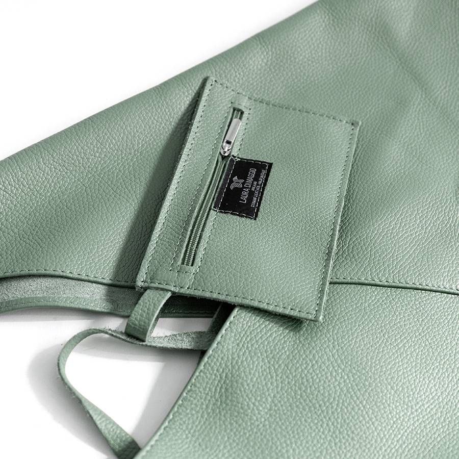 Laura Di Maggio LINA – Maxi sacca in pelle menta Presa