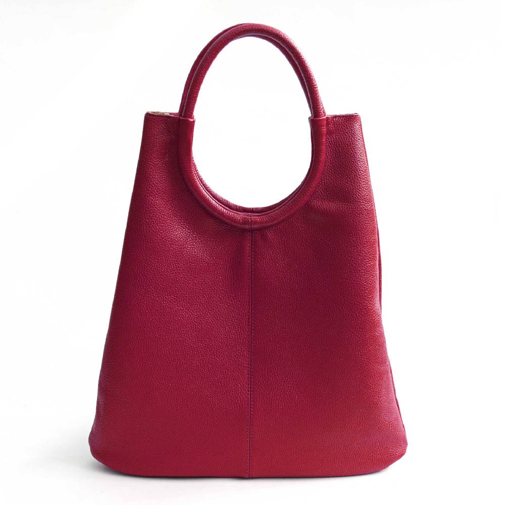 Laura Di Maggio INDIA – Maxi borsa con manico tondo in pelle azalea