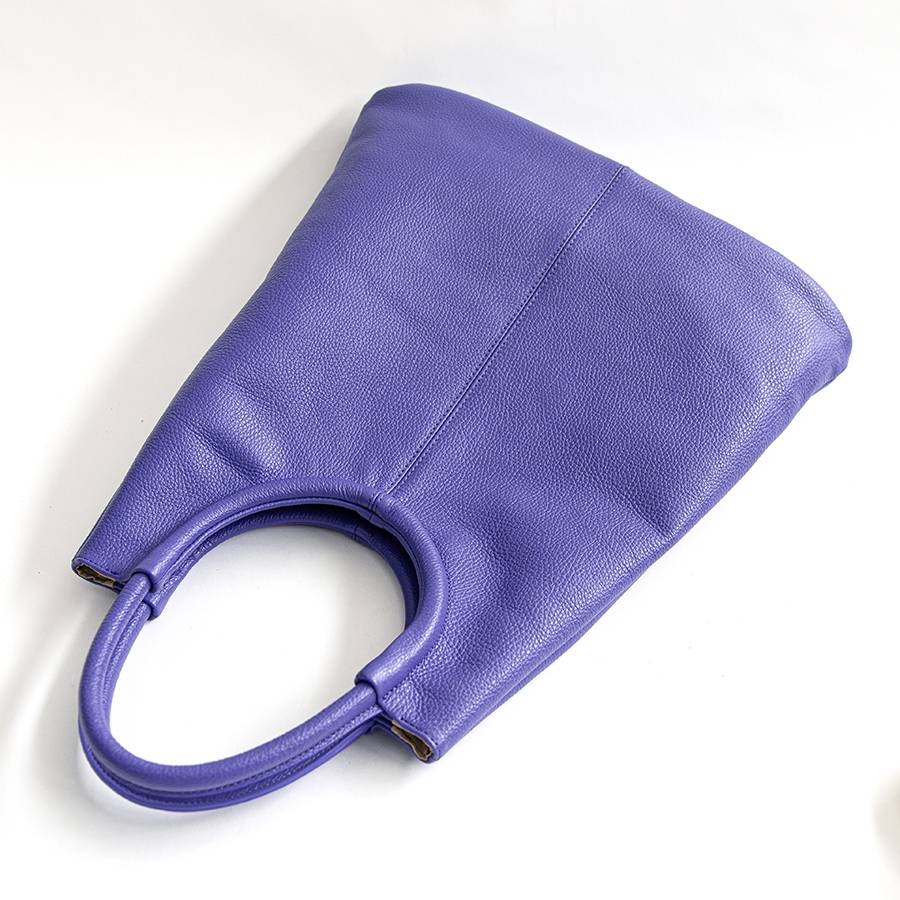 Laura Di Maggio INDIA – Maxi borsa con manico tondo in pelle glicine Outlet