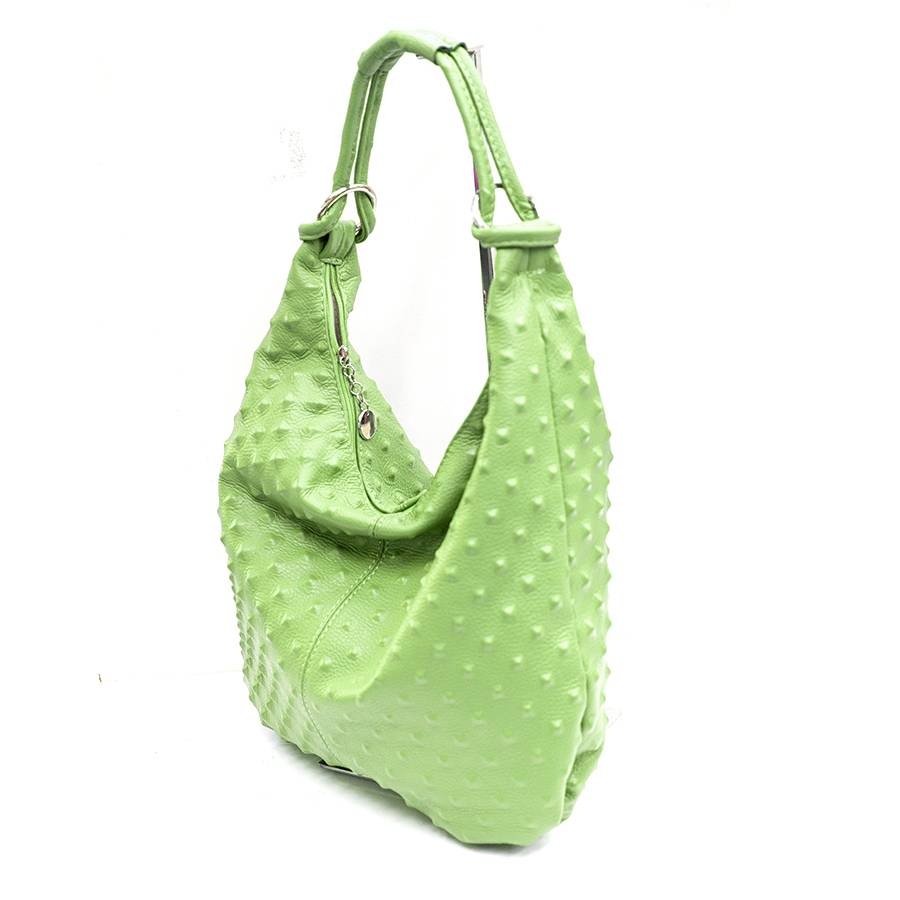 Laura Di Maggio ASIA – hobo bag in pelle stampa chiodo verde mela Offerte