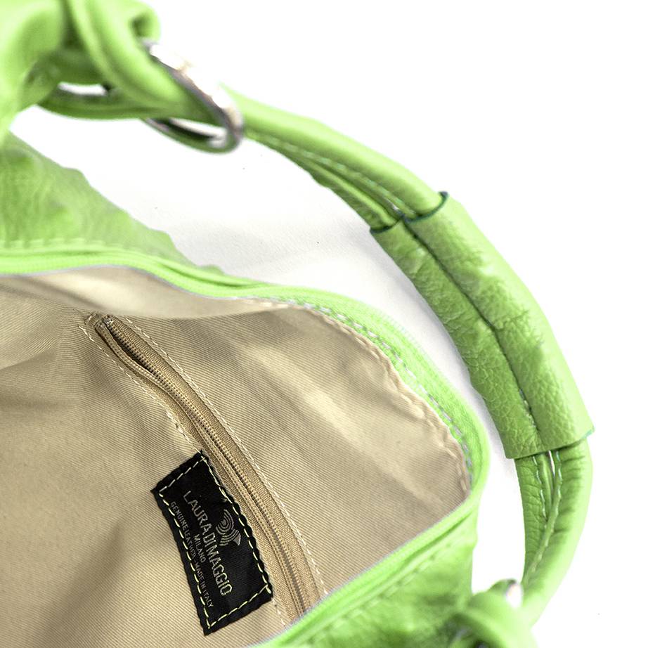 Laura Di Maggio ASIA – hobo bag in pelle stampa chiodo verde mela Offerte