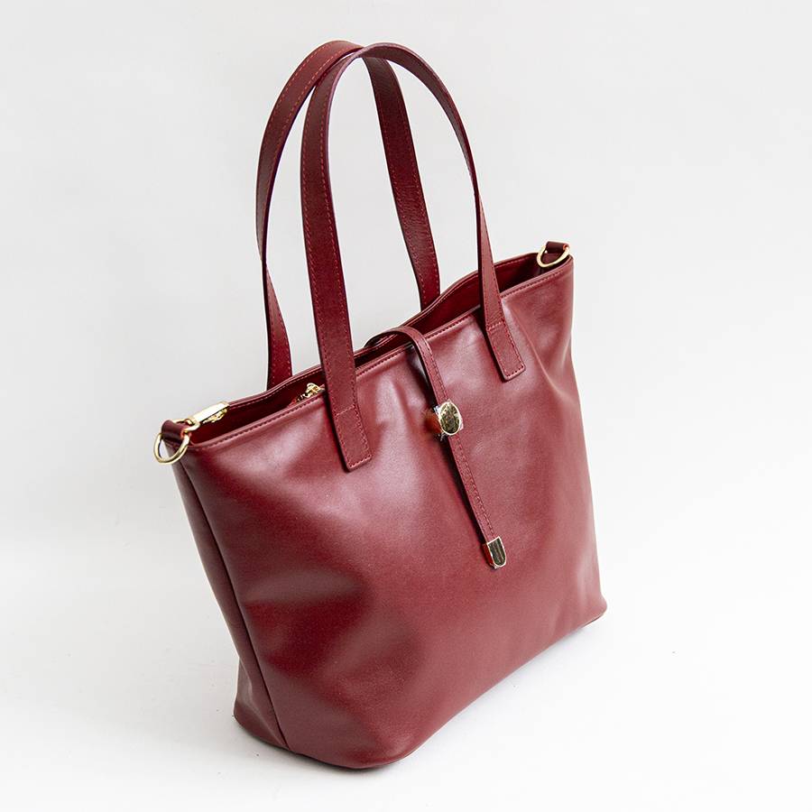 Laura Di Maggio LADY – shopping in pelle soft rubino Hotsell