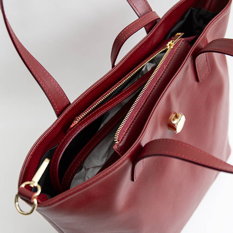 Laura Di Maggio LADY – shopping in pelle soft rubino Hotsell
