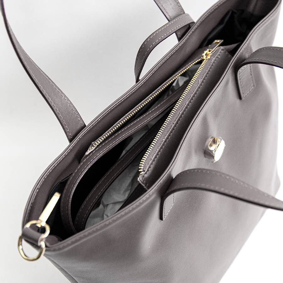 Laura Di Maggio LADY – shopping in pelle soft acacia Vendita Calda
