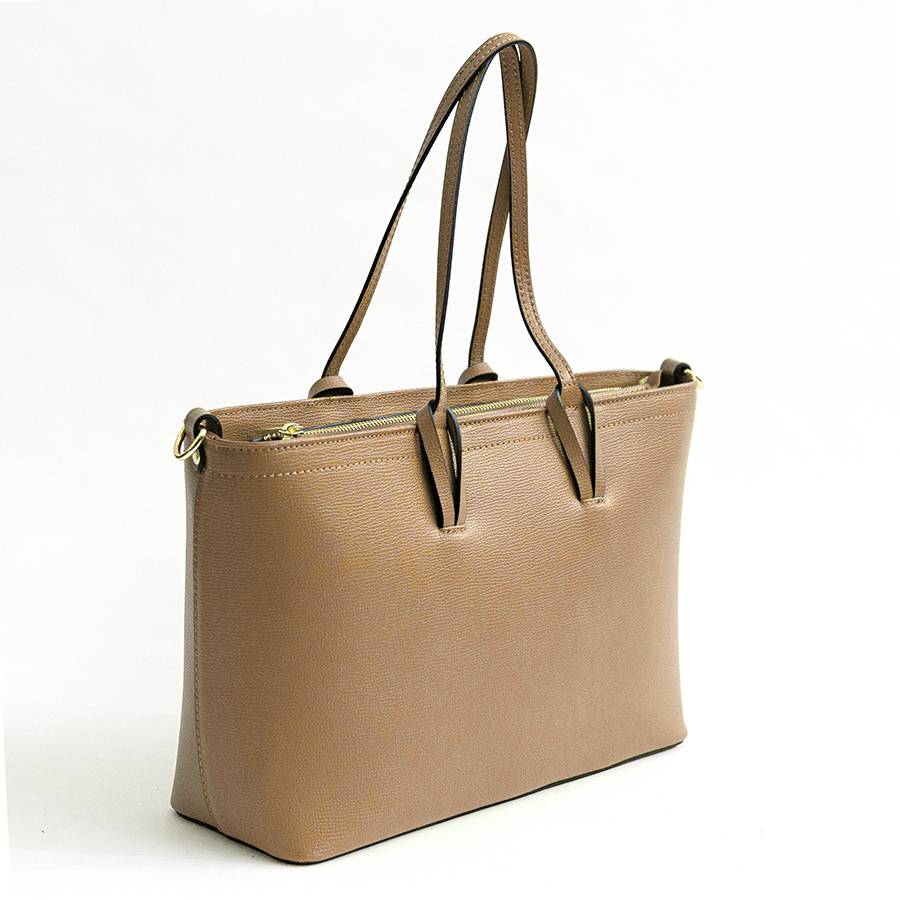 Laura Di Maggio NIKITA – Shopping in pelle saffiano biscotto Saldi Di Fabbrica
