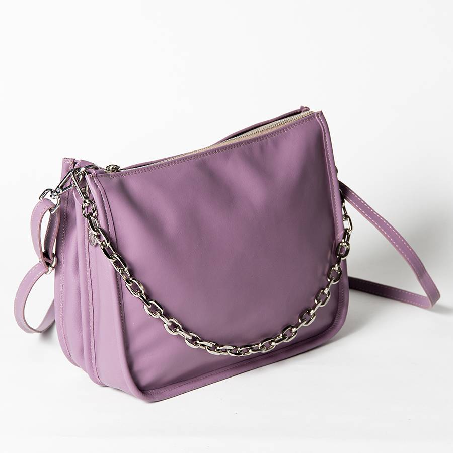 Laura Di Maggio POLLY – Postina in pelle nappa malva In Linea