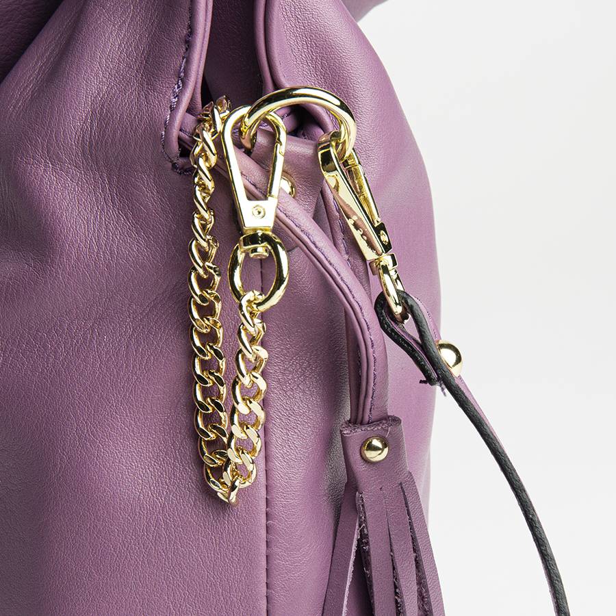 Laura Di Maggio GELSA – Sacca in pelle nappa malva Nuovo