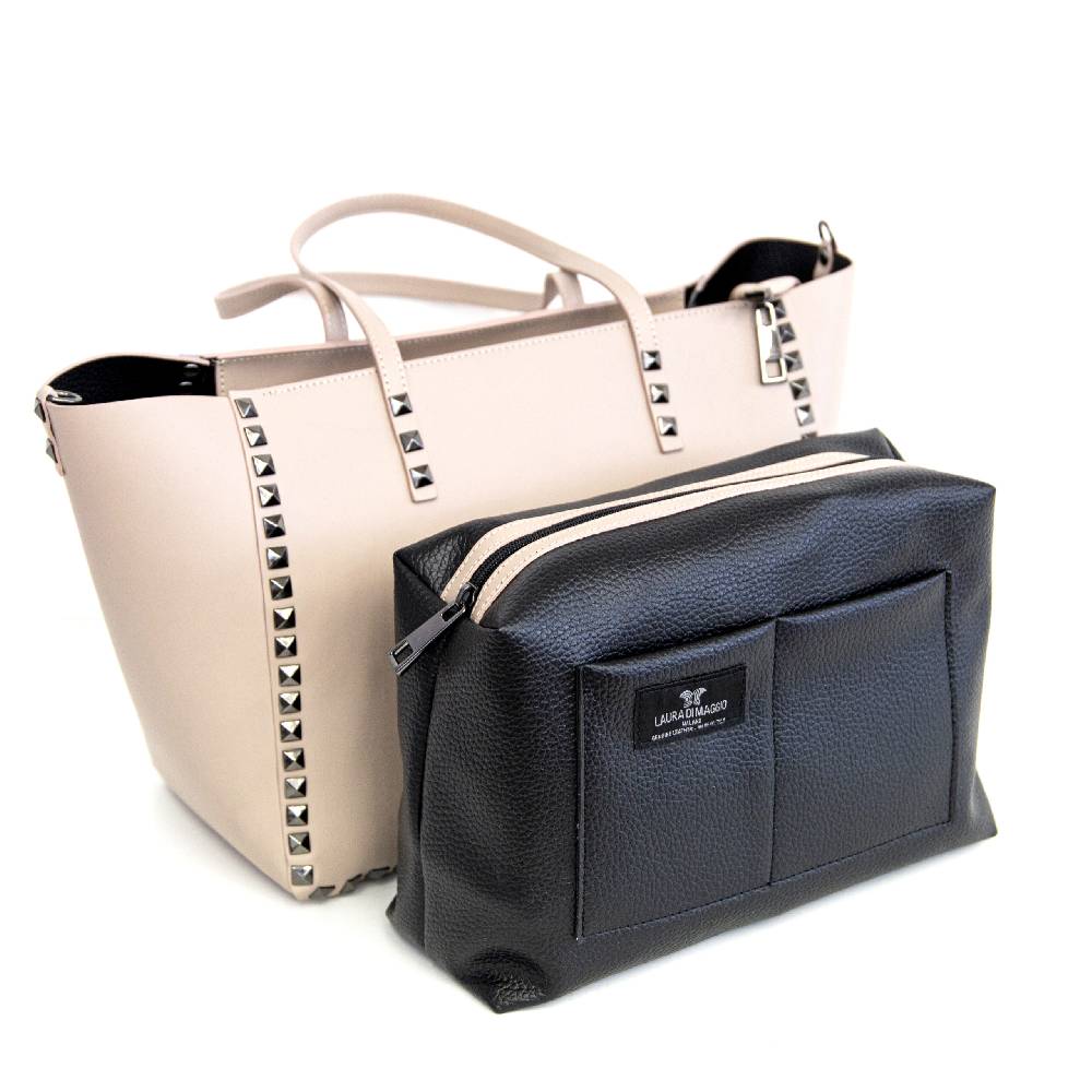 Laura Di Maggio BRIDGET – maxi bag con piccole borchie Qualità