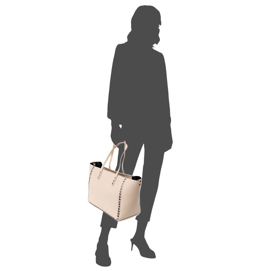 Laura Di Maggio BRIDGET – maxi bag con piccole borchie Qualità