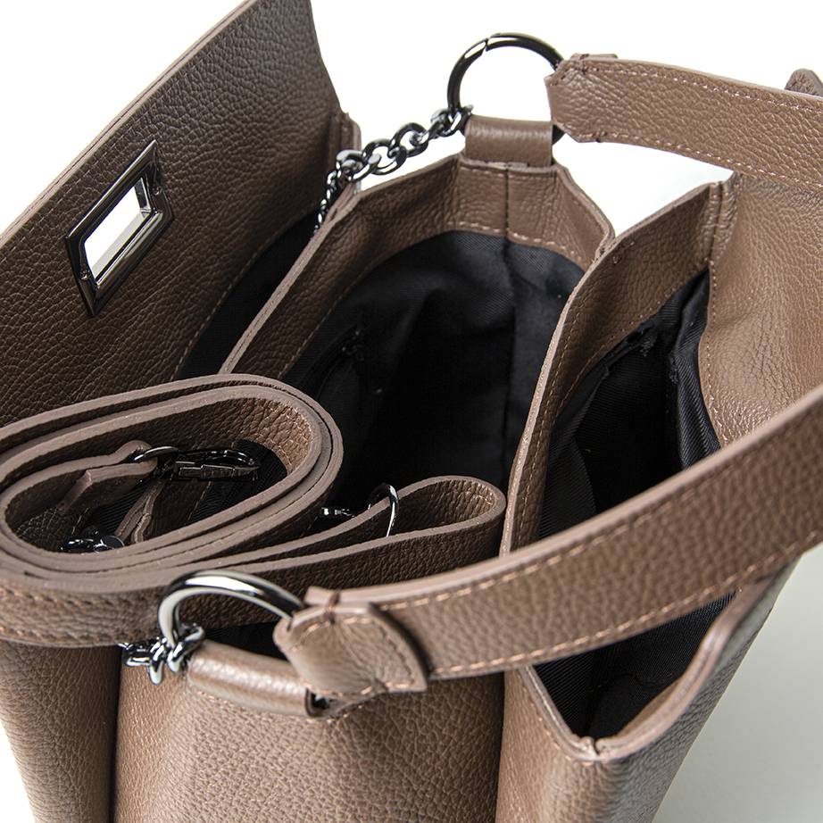 Laura Di Maggio LOLA – borsa in pelle dollaro cioccolato Convenienza