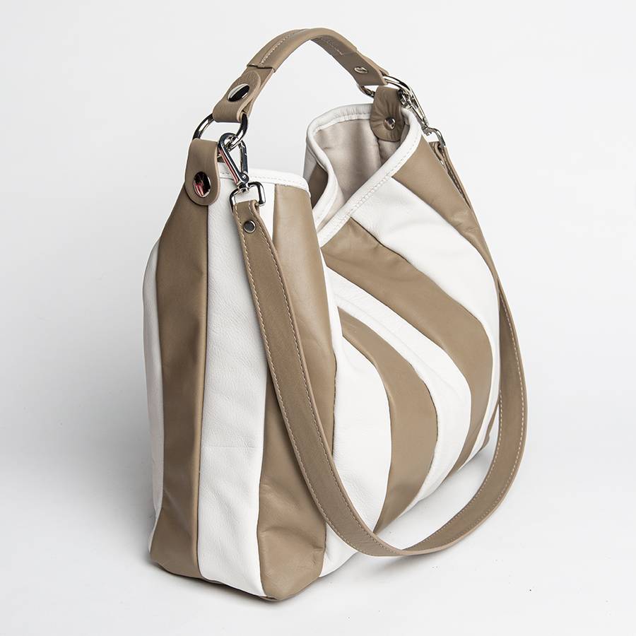 Laura Di Maggio TESSA SMALL – Sacca in pelle nappa trapuntata taupe Negozio