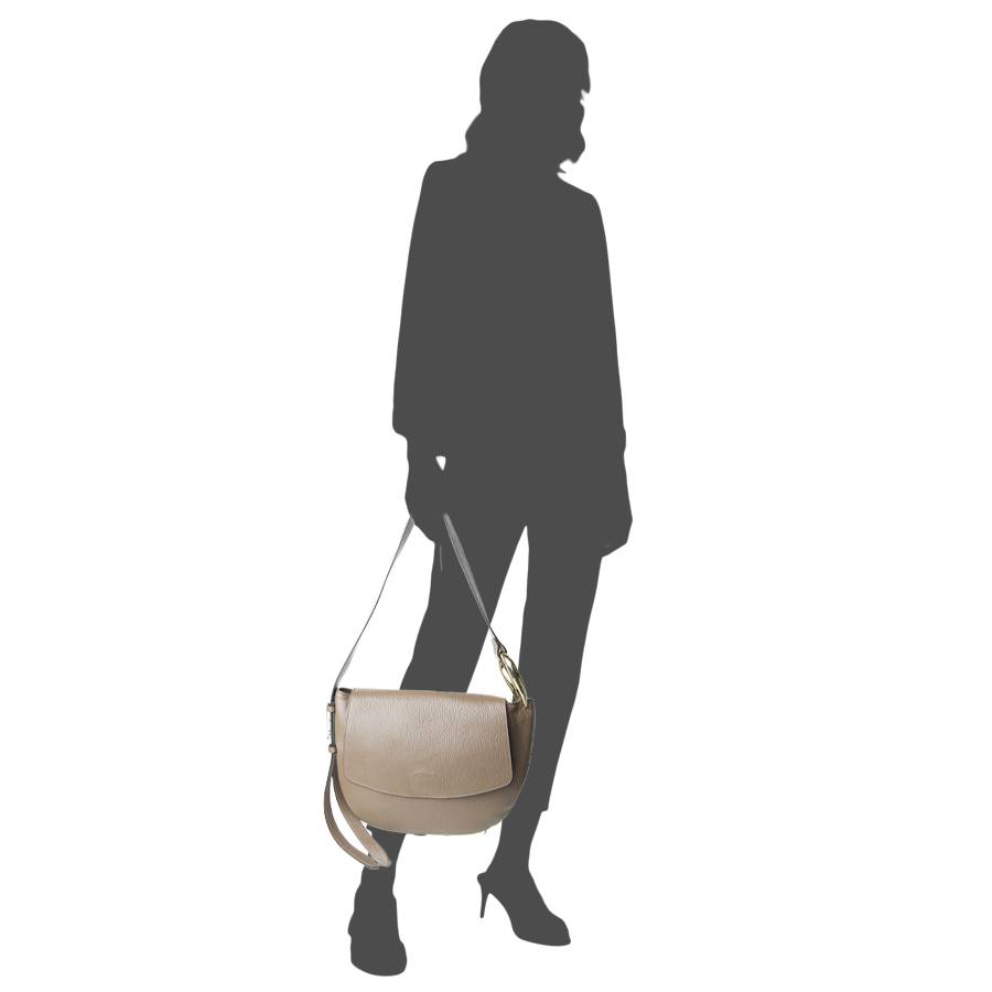 Laura Di Maggio ZELDA – borsa a spalla in pelle taupe Spedizione Gratuita