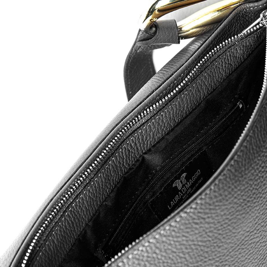 Laura Di Maggio ZELDA – borsa a spalla in pelle nera Pezzi Unici