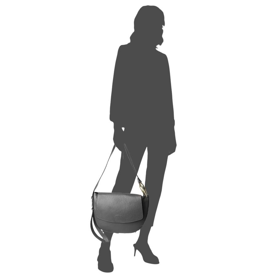 Laura Di Maggio ZELDA – borsa a spalla in pelle nera Pezzi Unici