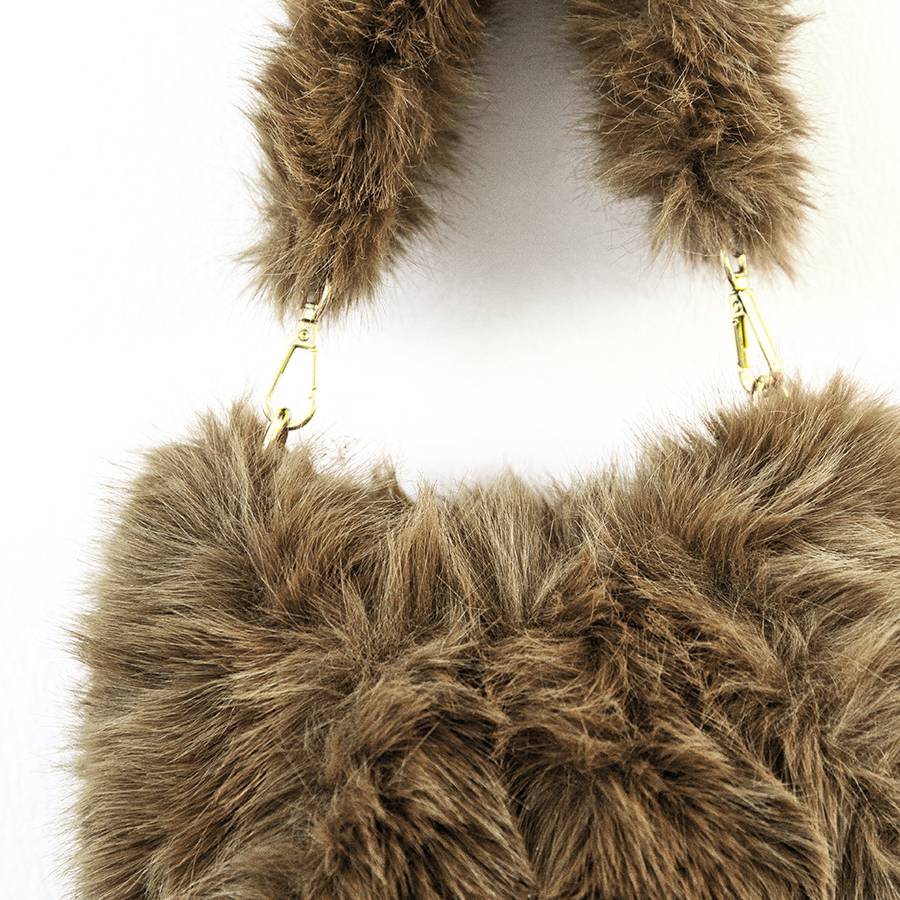 Laura Di Maggio NUVOLA – baguette in ecopelliccia beige Negozi Online