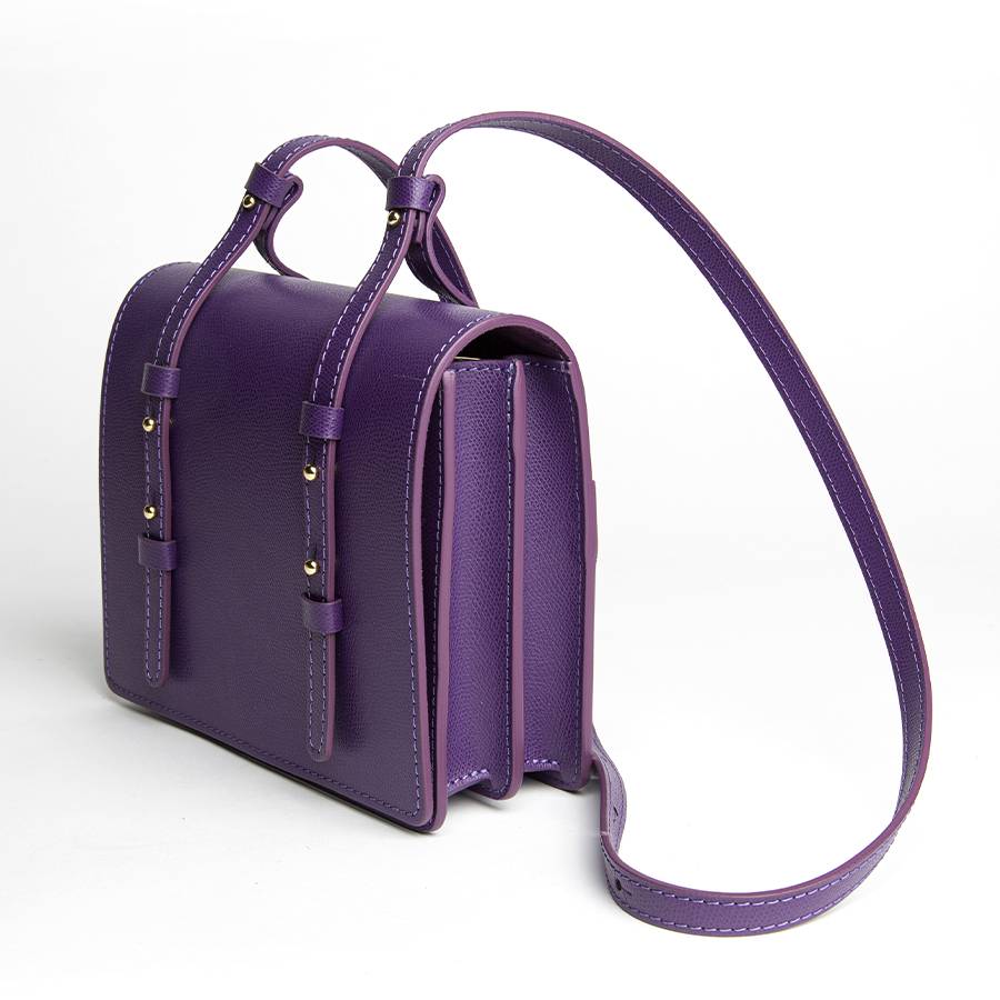 Laura Di Maggio LEA – Postina in pelle saffiano viola Moda