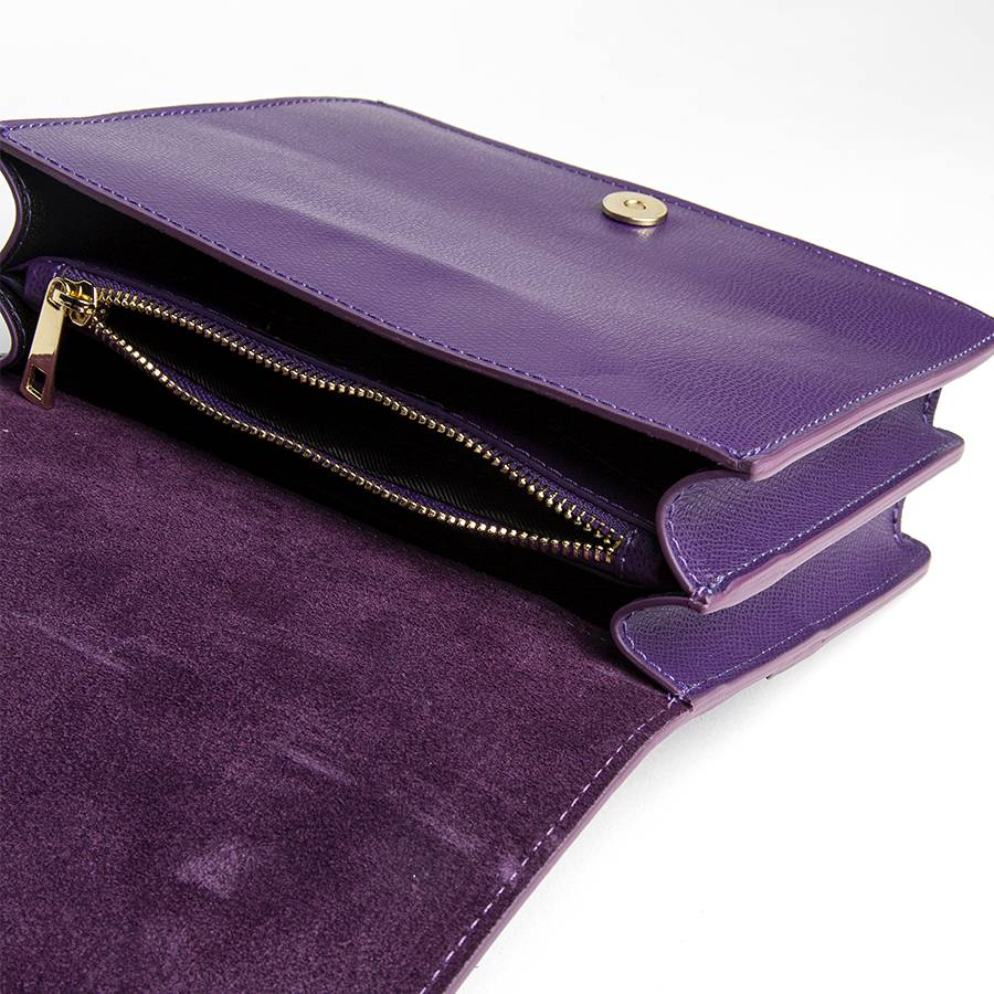 Laura Di Maggio LEA – Postina in pelle saffiano viola Moda