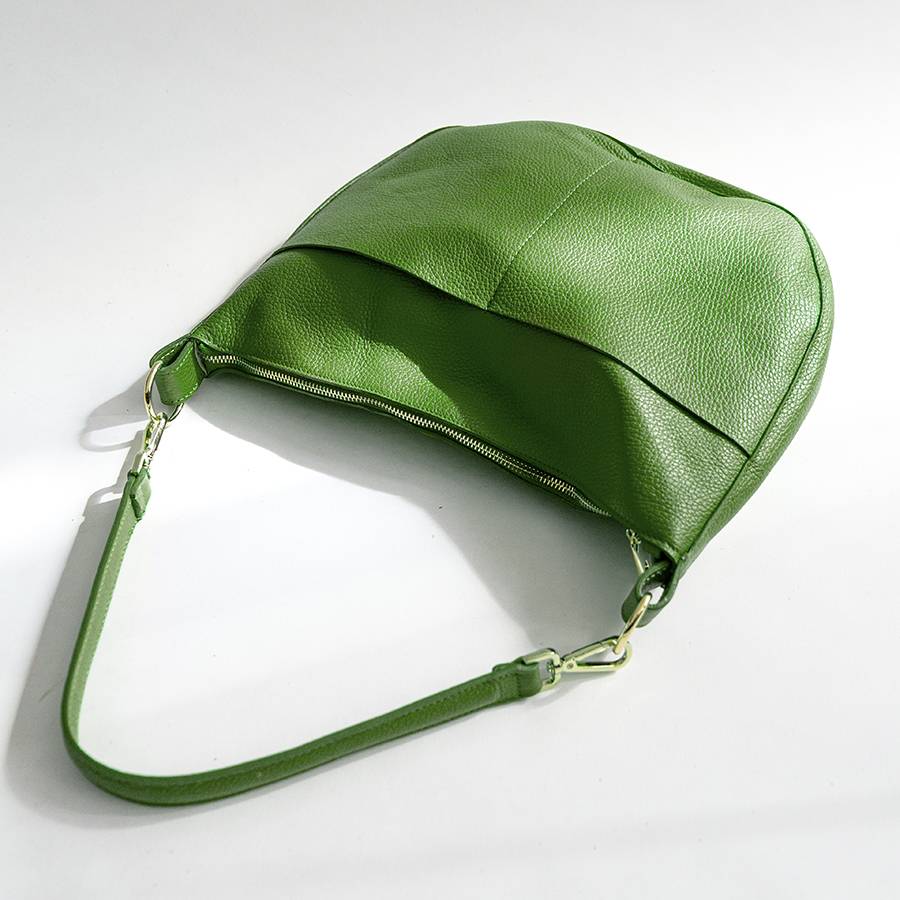 Laura Di Maggio LOREN – Sacca con tasche in pelle verde aloe Offerta