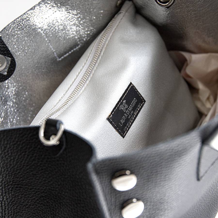 Laura Di Maggio SAM BIG – Shopping con borchie in pelle nera Online