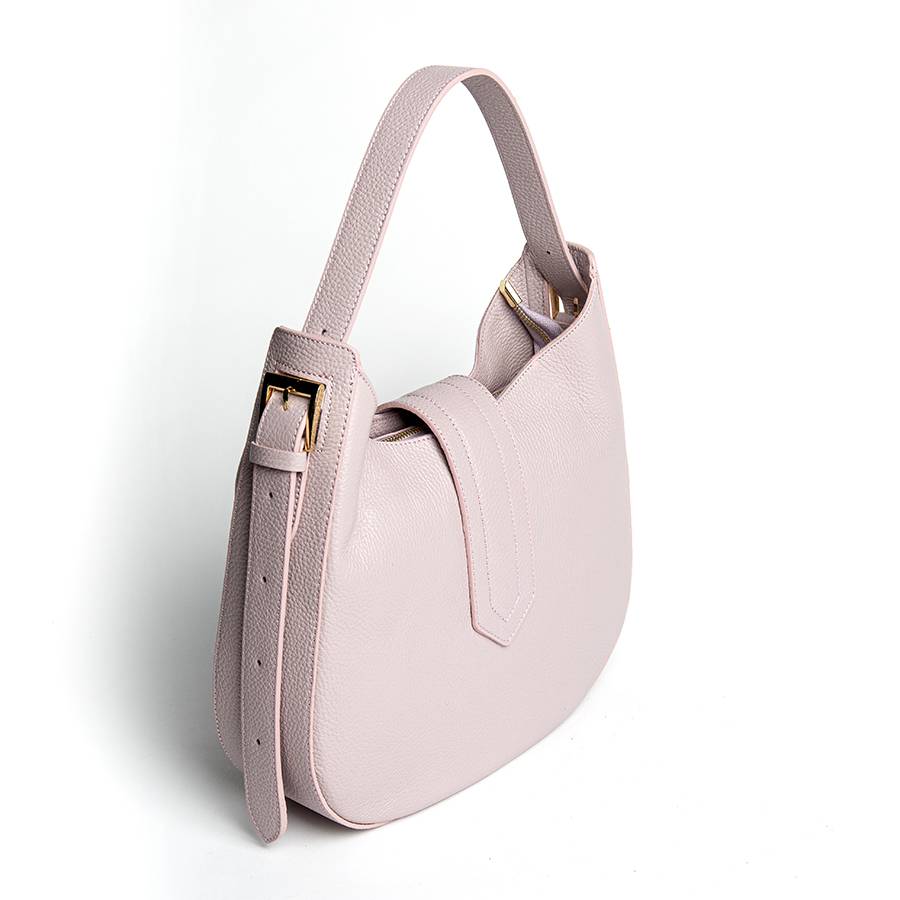 Laura Di Maggio JASMINE – Hobo bag in pelle dollaro orchidea Vendita Calda