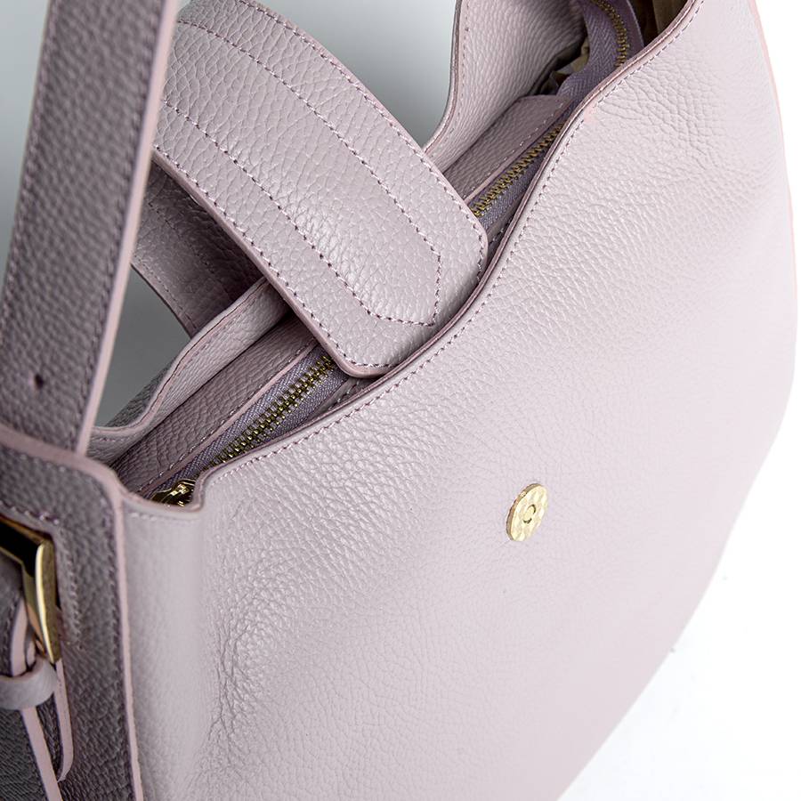 Laura Di Maggio JASMINE – Hobo bag in pelle dollaro orchidea Vendita Calda