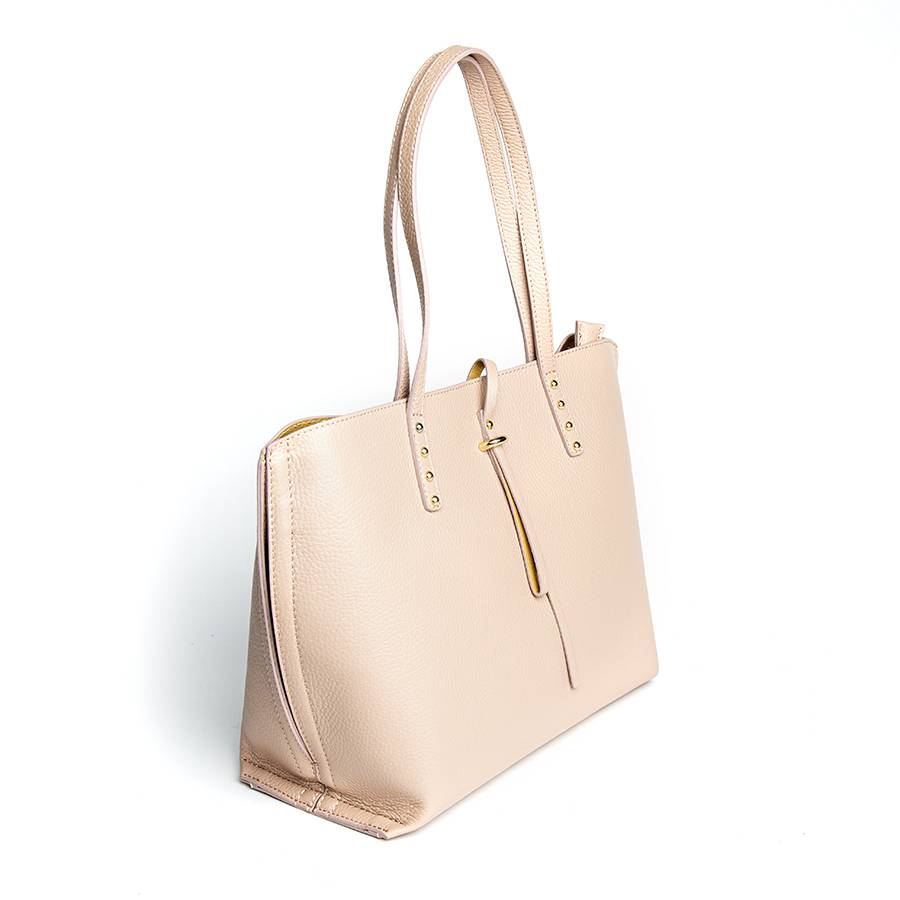 Laura Di Maggio JAMA – Shopping in pelle dollaro rosa cipria Saldi Di Fabbrica