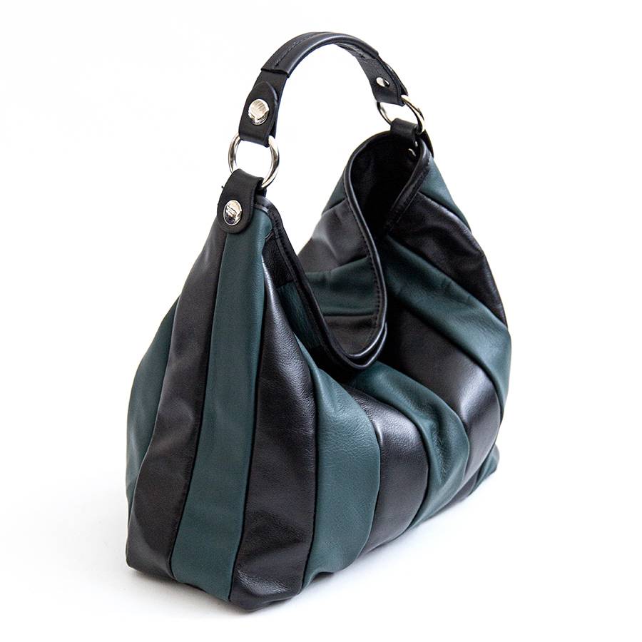 Laura Di Maggio TESSA SMALL – Sacca in pelle nappa trapuntata petrolio In Saldo