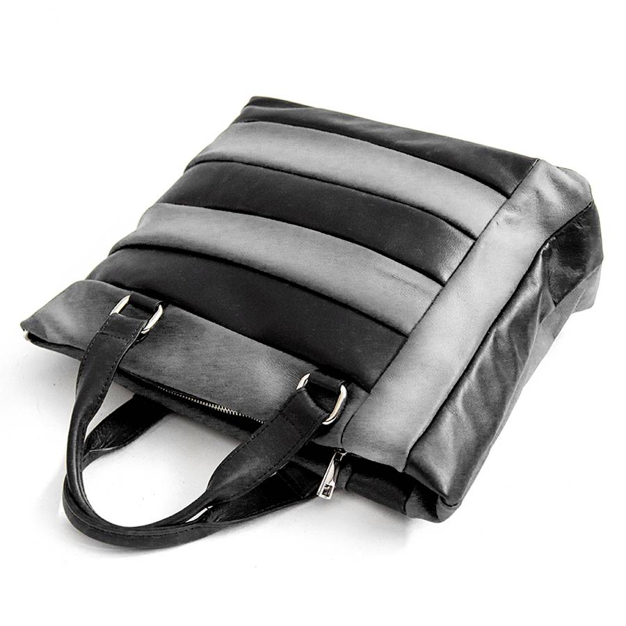 Laura Di Maggio TESSA TOTE – borsa in pelle nappa trapuntata grigia Moda