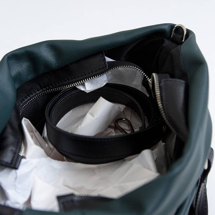 Laura Di Maggio TESSA TOTE – borsa in pelle nappa trapuntata petrolio 2025