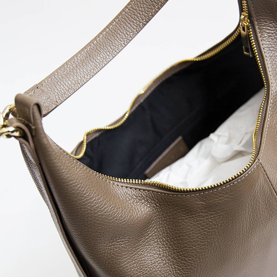Laura Di Maggio SIDNEY – Sacca in pelle taupe Vendita