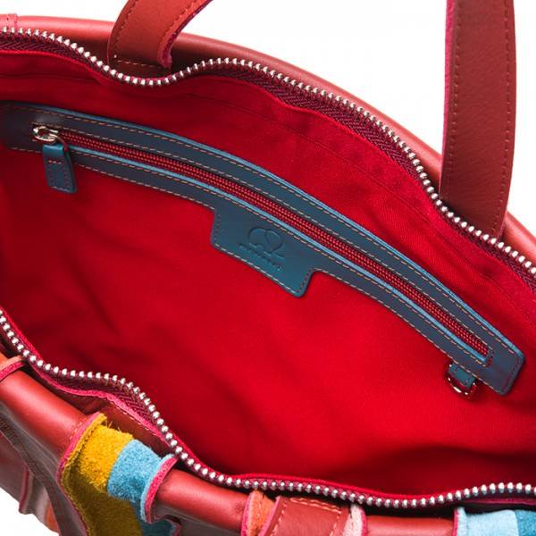 Mywalit Borsa Shopper Laguna in pelle e camoscio Vesuvio Consegna Veloce