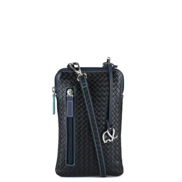 Mywalit Organiser Porta Telefono linea Embossed Nappa Black Pace