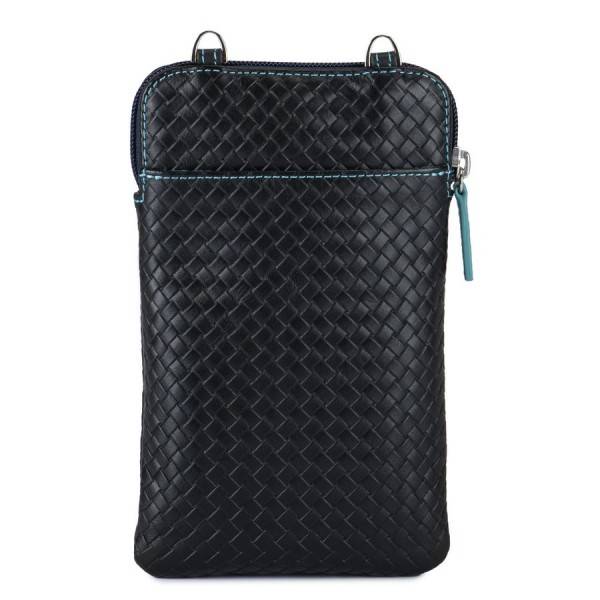 Mywalit Organiser Porta Telefono linea Embossed Nappa Black Pace Presa