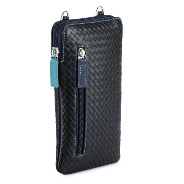 Mywalit Organiser Porta Telefono linea Embossed Nappa Black Pace Presa