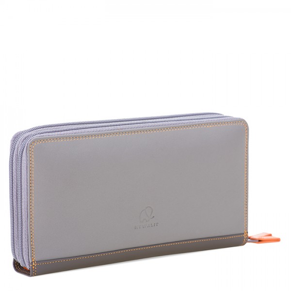 Mywalit Portafoglio con doppia zip grande Fumo Nuova