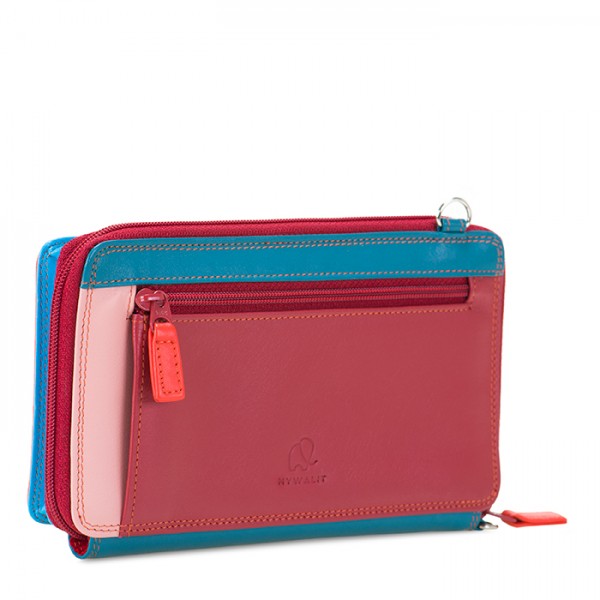 Mywalit Portafoglio multifunzione con zip su tre lati e tracolla Vesuvio Italia