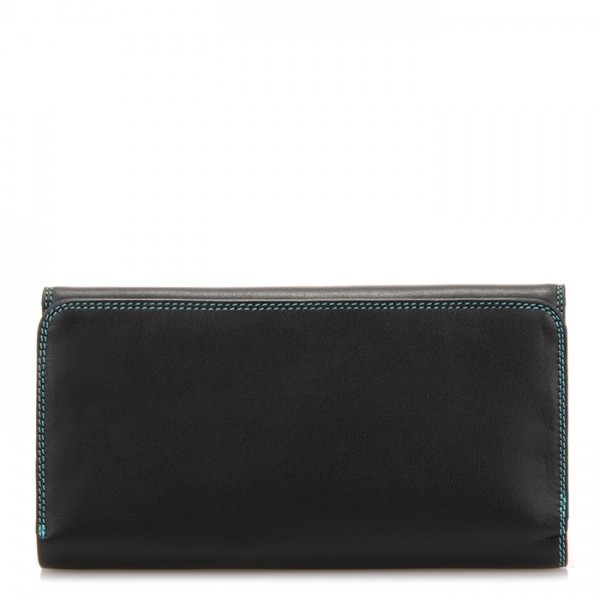 Mywalit Portafoglio a tre ante con zip Black Pace In Linea