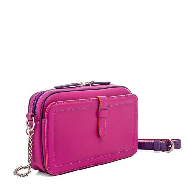 Mywalit Borsa a Tracolla in Pelle Piccola Sangria Multi Outlet